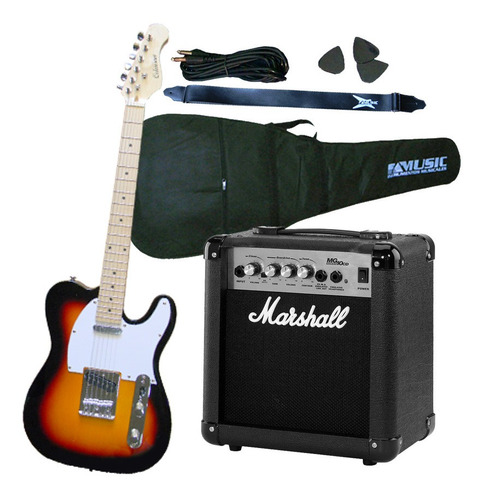 Combo Guitarra Crimson Seg287 + Ampli Marshall Mg10 + Acc