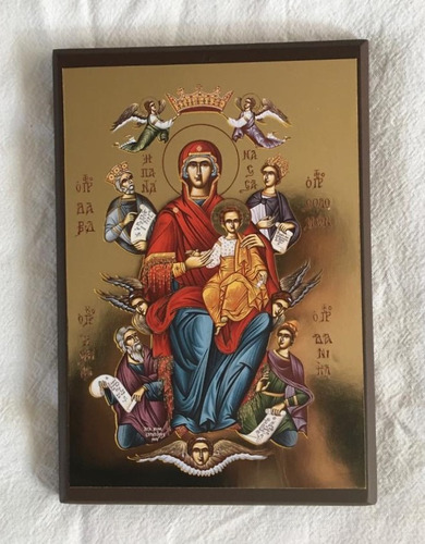 Icono De La Virgen Con Apóstoles - Pequeño