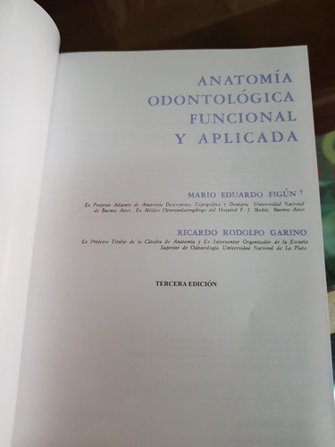 Libro Anatomia Odontologica Funcional Y Aplicada Mario Figun