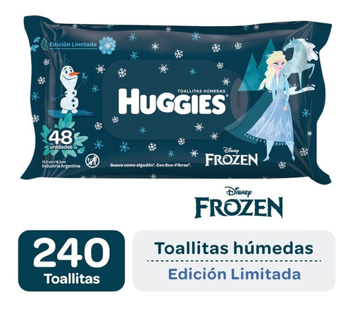 Imagen 1 de 3 de Toallas Humedas Huggies Edicion Limitada Frozen 48 Pack X 5