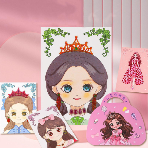 Kit De Pintura De Princesa Jogo De Vestir Princesa Brinquedo