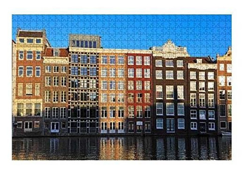 Wooden Puzzle 1000 Pieces Typical Dutch Houses Built By The 