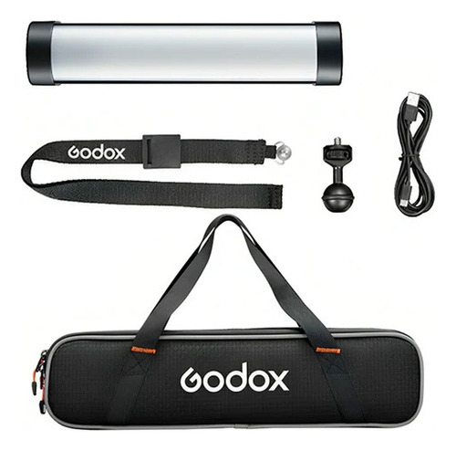 Lámpara Tubo Led Godox Wt25r Rgb Sumergible Para Video Estructura Negro Luz Blanco Neutro