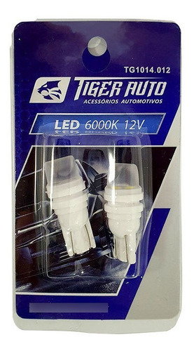 Par Lampada Led Tiger T10 Cree 12v Pingo Grande 6000k