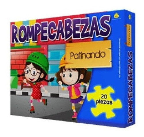 Rompecabezas 20 P Patinando Juego Mesa Niños Rodeca 310y