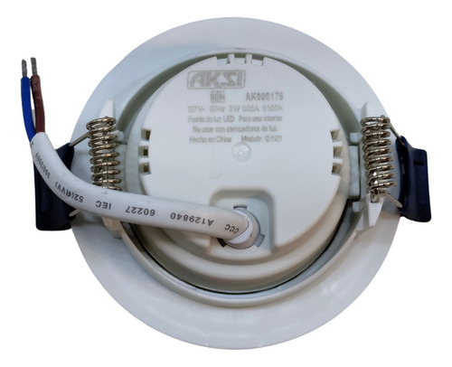 3 Pieza Aksi Spot Blanco Redondo 3w Luz Blanco Frio