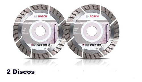 02 Discos Diamantados Bosch Concreto Armado 110mm Maquifer