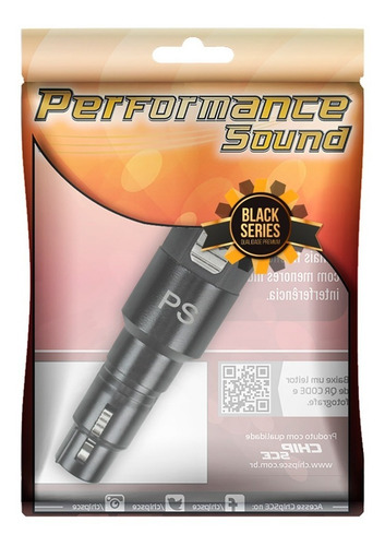 Adaptador Speakon Macho Para Xlr Fêmea Black Series Chipsce