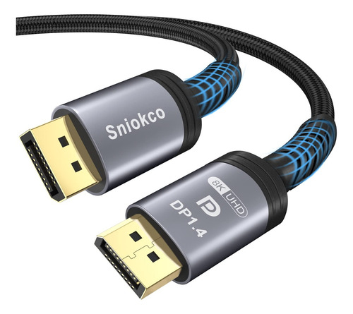 Cable Displayport 8k 1.4 Sniokco 8k@60hz 4k@144hz 2k@165hz