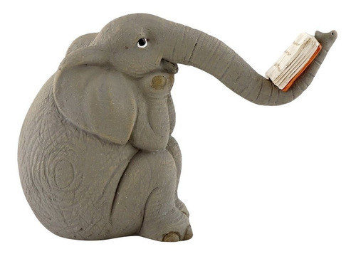 Parte Superior Collection Miniatura Jardín Elefante Lectura 