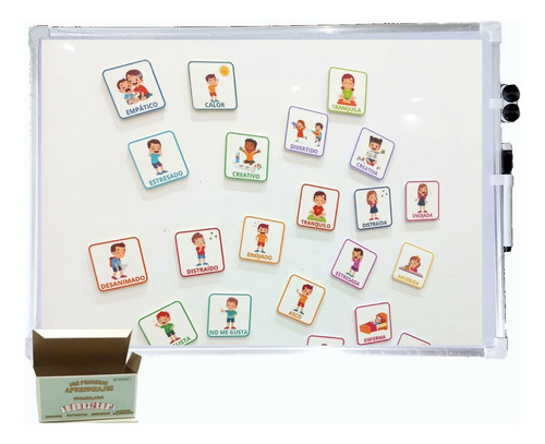 Pizarra Magnetica Niños Tarjetas Iman Vocabulario Emociones