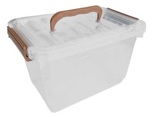 Caja Organizadora Plastico Apilable Tapa Con Trabas Chica