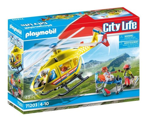 Playmobil Rescue Helicóptero De Rescate 71203 48