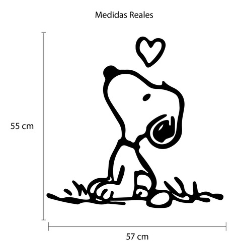 Vinil Decorativo Snoopy Corazón Pegatinas Infantil