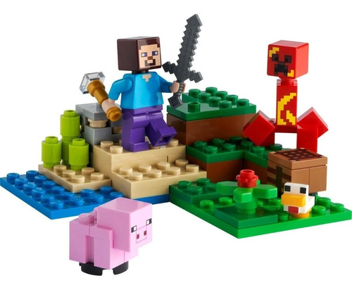 Lego® Minecraft - La Emboscada Del Creeper (21177) Cantidad de piezas 72