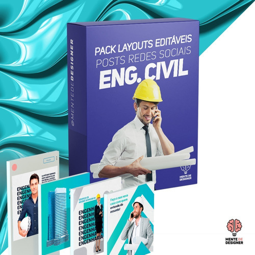 Pack - Posts Redes Sociais - Engenharia Civil (psd)