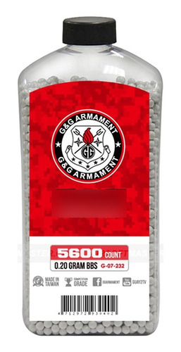 Pote De 5600 Balines 0.20 Gr Airsoft Marca G&g Armament 