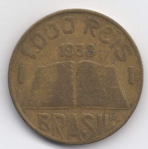 Moeda 1.000 Réis - Rs$ 1.000,00 - 1938 - Padre Anchieta