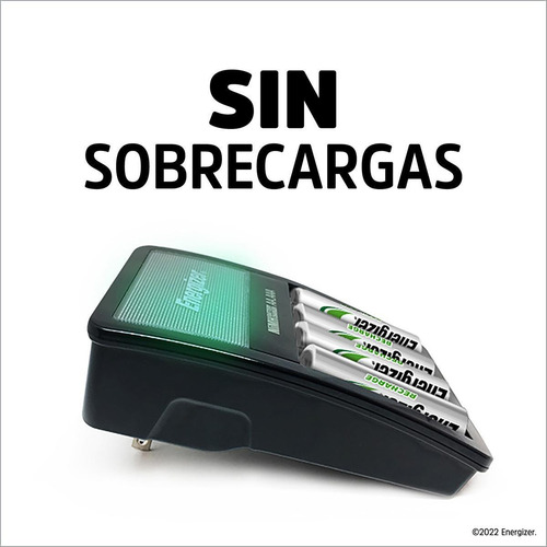 Imagen 2 de 6 de Cargador De Pilas Energizer Maxi + 4 Pilas Recargables Aaa