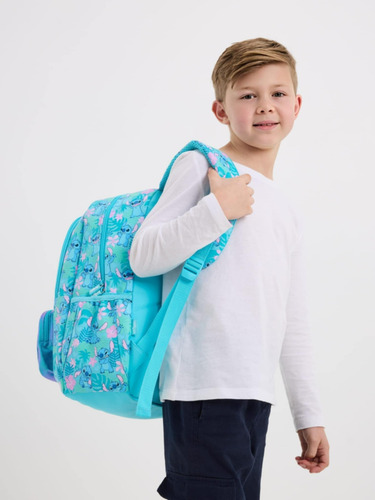 Kit Escolar Mochila Y Lapicera Lilo Y Stitch Smiggle/disney Azul Acero Stitch
