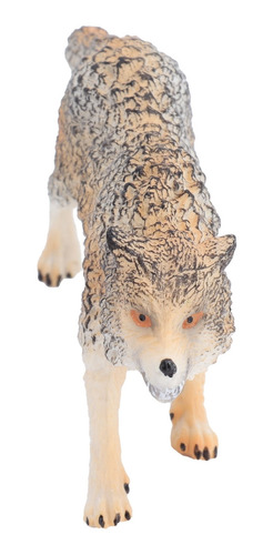 Figura De Juguete Animal Lobo Modelo Realista Niños Simulado