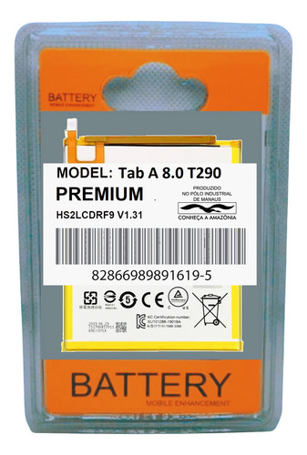 Battria Para Galaxy Tab A 8.0 T290 Testada + Nacional Nova!