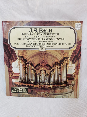 Johann Sebastian Bach Disco Lp Vinilo Acetato