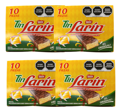 Tin Larín 10pz Chocolate Galleta Y Crema Cachuate Nestle