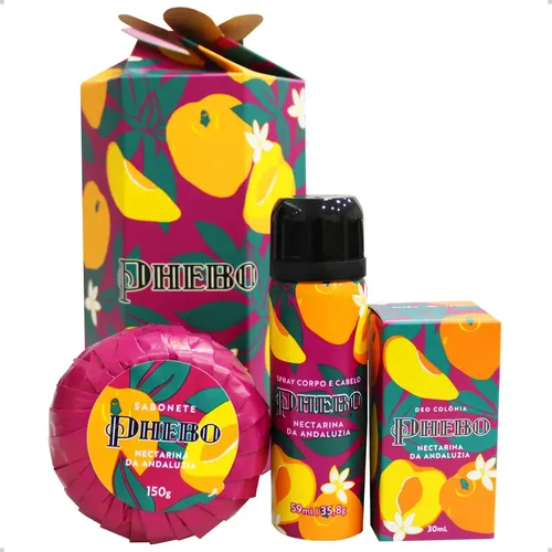 Kit Phebo Nectarina Da Andaluzia Spray Sabonete Colônia | MercadoLivre