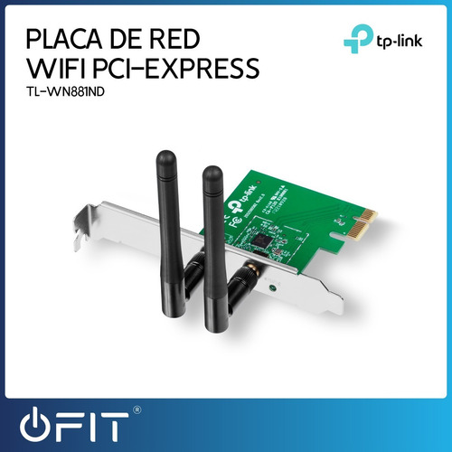 Imagen 2 de 8 de Placa De Red Wifi Tp Link Pci-express 300mbps 2 Antenas