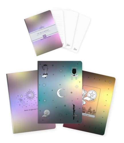 Set X3 Libretas Ppr 15x21cm Linea Astrologica 