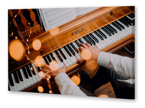 Cuadro 60x90cm Piano Persona Tocando Musica Clasica