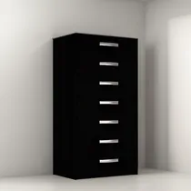 Comprar Comodas Cajoneras 7 Cajones Dormitorio Tabaco 078 Color Negro