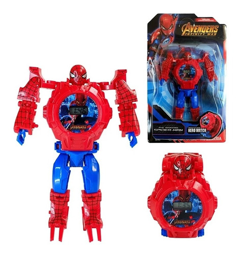 Reloj Transformers Super Heroe Spiderman Niño Infantil