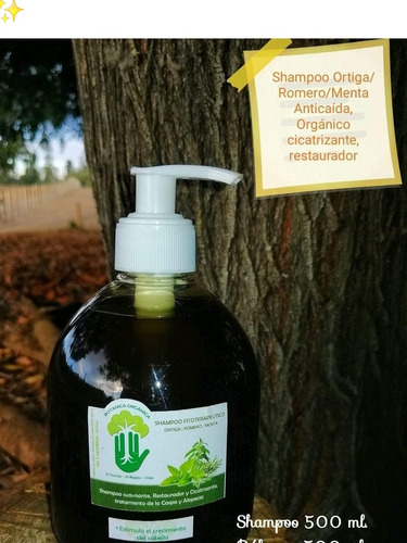 Shampoo Orgánico Medicinal Romero/ortiga/menta + Bálsamo 