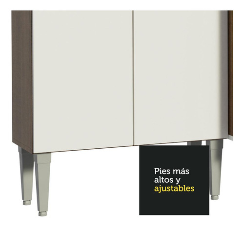 Armario Esquinero Completo 513cm Emilly Big Madesa 02 Color Marrón/Blanco