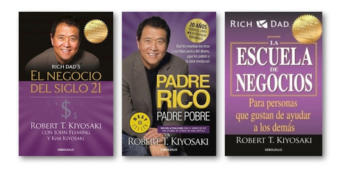 * 3 Libros Robert T. Kiyosaki * Padre Rico Negocios Bolsillo