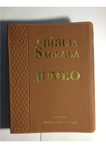 Bíblia Sagrada Letra Jumbo Capa Pu Luxo Arabesco Marrom