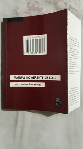 Livro Manual Do Gerente De Loja Luiz Arnaldo De Moura Lopes M32