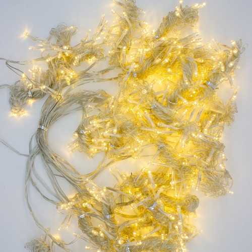 Imagen 8 de 9 de Cortina Luces Led 6x3 Metros Luz Fija Interconectable Ambar