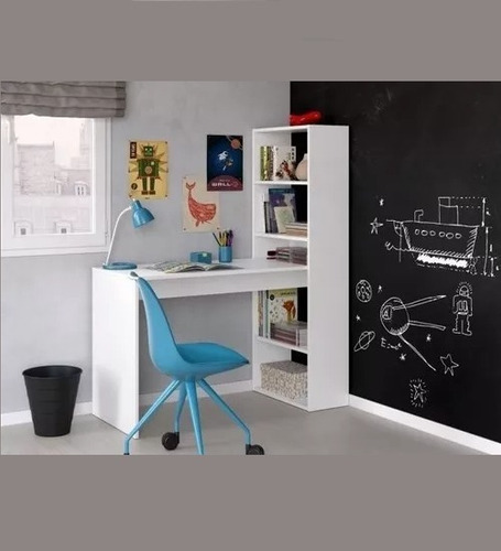 Escritorio Con Biblioteca Moderno Organizador