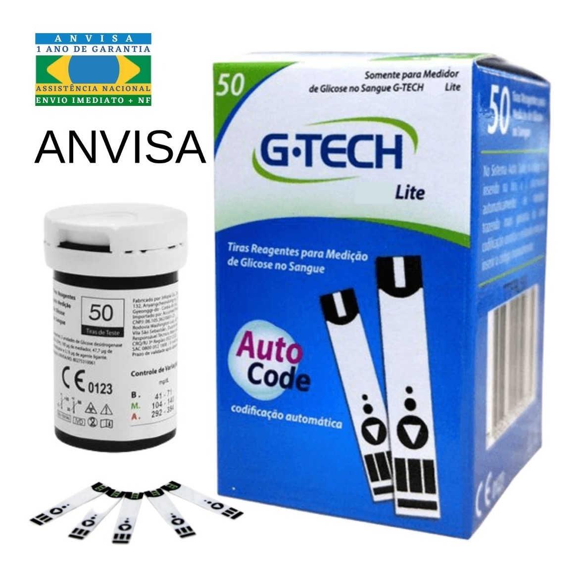 Tiras Teste Glicemia Farmácia Popular Kit 50 Tiras Medir Glicose Glicemia + 50 Lancetas Gtech | Mercado Livre