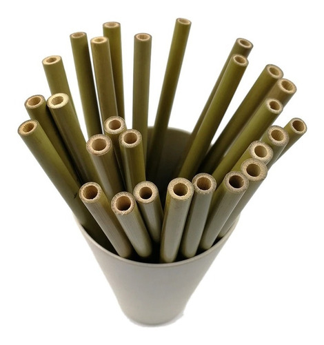 Sorbitos De Bambu Reutilizables 10 Unidades Ecologicos 