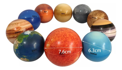 Modelo Planet Ball Del Sistema Solar De 10 Piezas