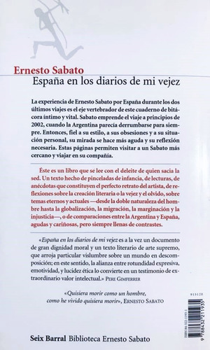 España En Los Diarios De Mi Vejez - Ernesto Sabato (Usado)