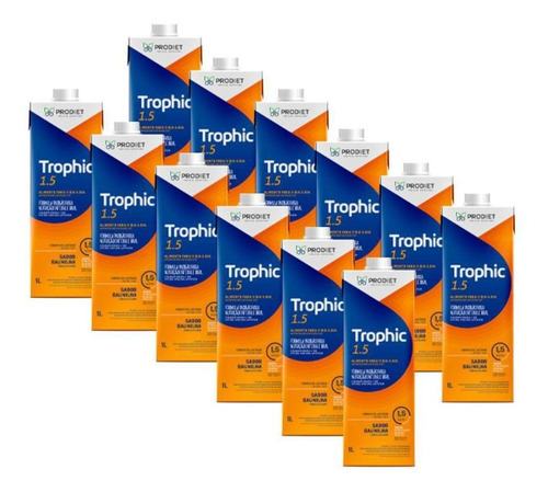 Trophic 1.5 1 Litro Prodiet Baunilha - Kit Com 12 Unidades