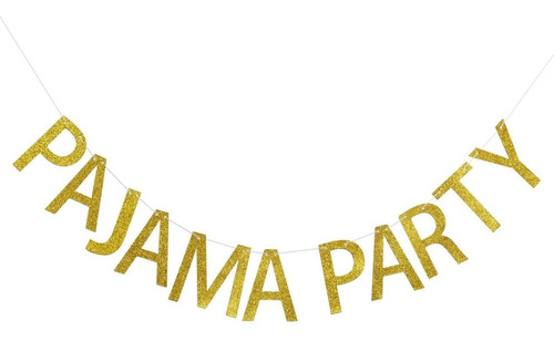 Pijama Pijama De Fiesta Dorado Con Purpurina  Tema Cartel  O