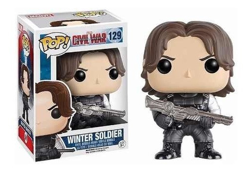 Muñeca pop funko del Capitán América de la Guerra Civil de Winter Soldier