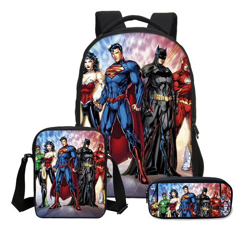 Mochila Escolar De Dibujos Animados De Batman Fashion Superm