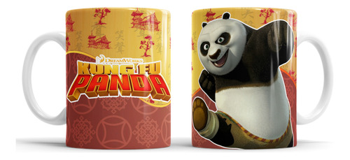 Kit Imprimible Plantillas Tazas Kung Fu Panda Sublimación M2